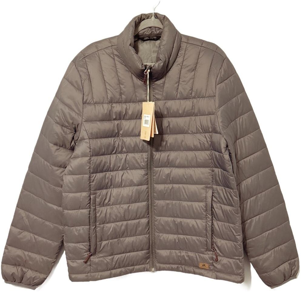 NWT! Zeroxposur Puffer Jacket Men’s Size Large Gray Quilted Wind‎ Resistant